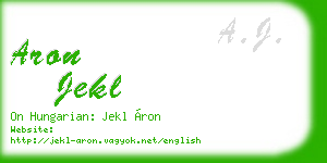 aron jekl business card